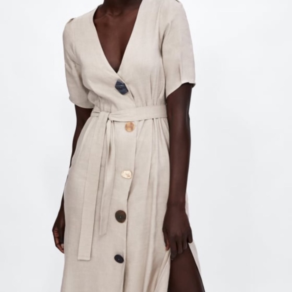 ZARA Button down dress
